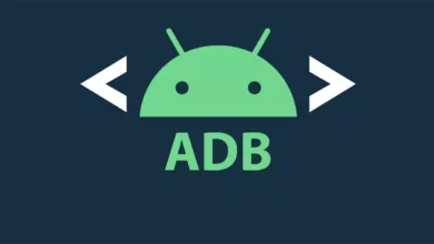 Adb yazısıyla birlikte android robot görseli